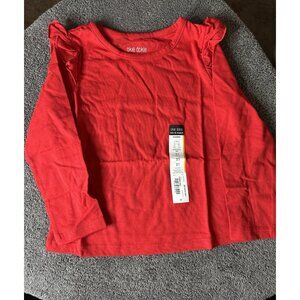Ok!e Dokie Toddler Girls Long Sleeve Cyber Red T Shirt Size 3T